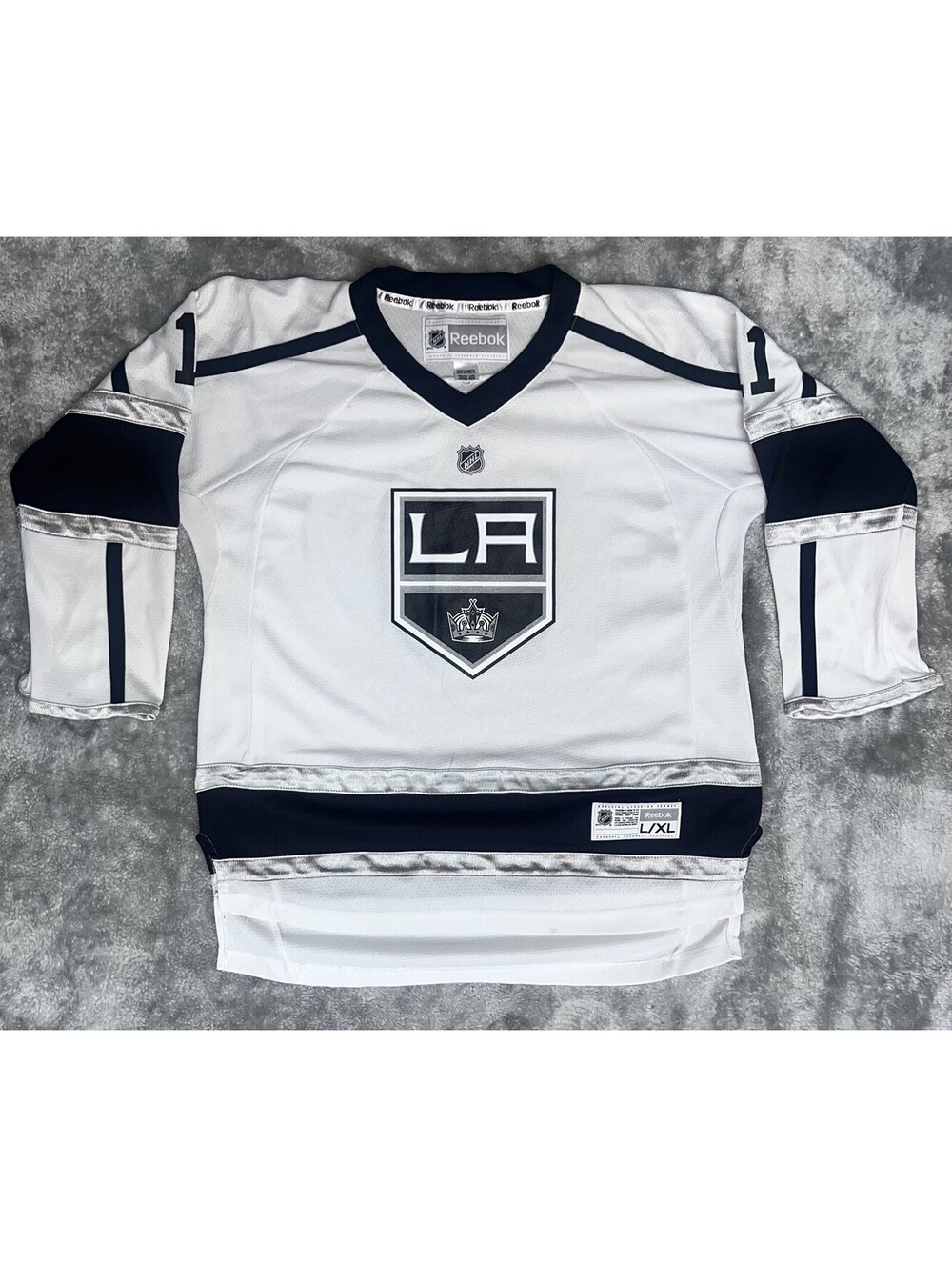 Los Angeles Kings Jersey Youth L/XL White NHL Hockey Anze Kopitar 11 Reebok